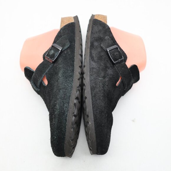 Birkenstock Boston Women's EU 39 US 8 Black Suede Leather Soft Footbed Clog - Picture 8 of 10